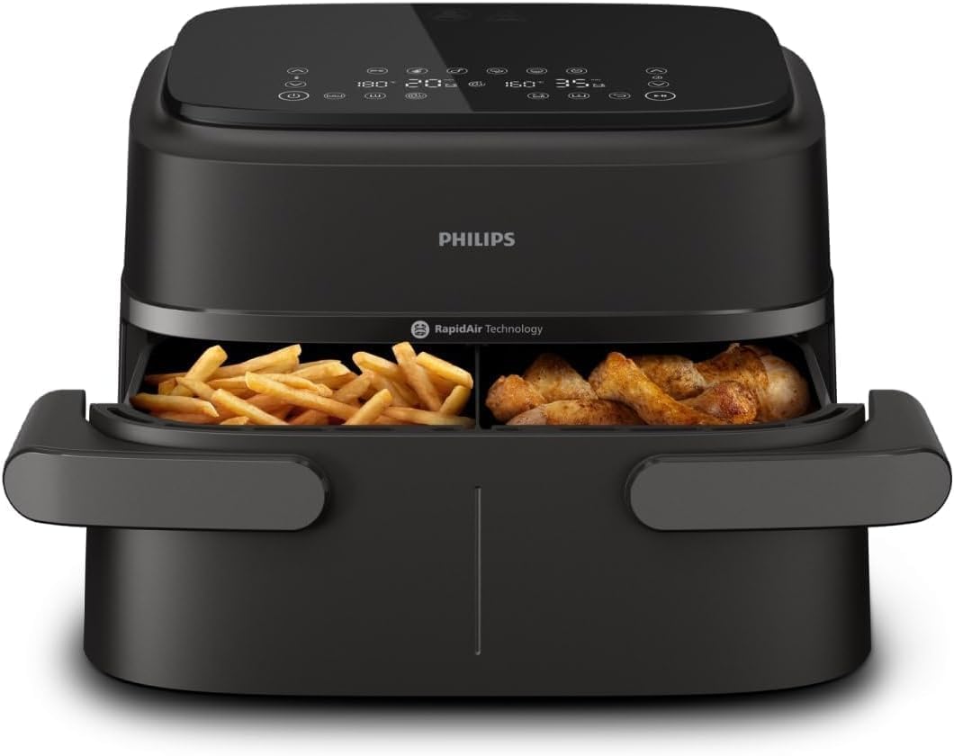Detalle de Philips Airfryer 1000 Series Flexible Basket NA154/00 – 7,1 l, RapidAir, zwei Zonen, App