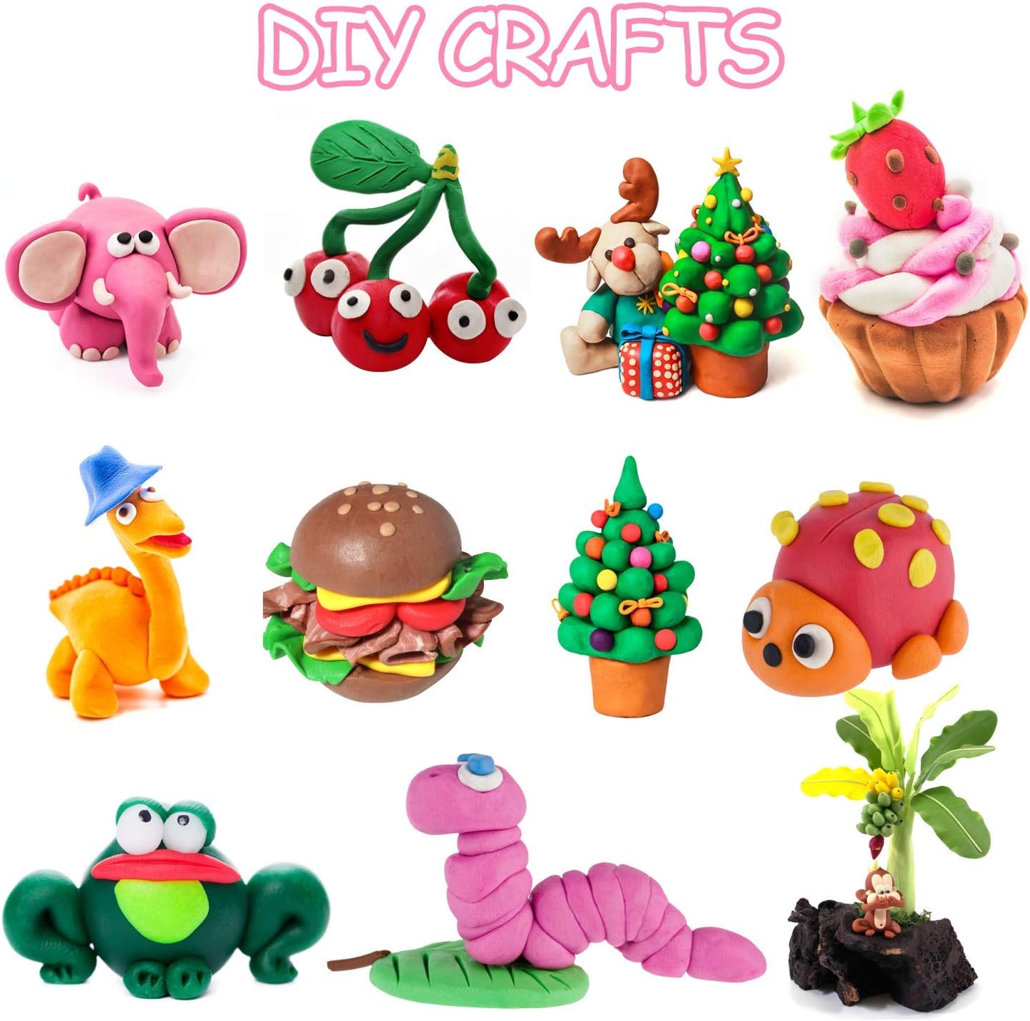 Detalle de YILAIDA Air Dry Clay (24-colour set) – non-toxic ultra-light modelling clay for creative learning