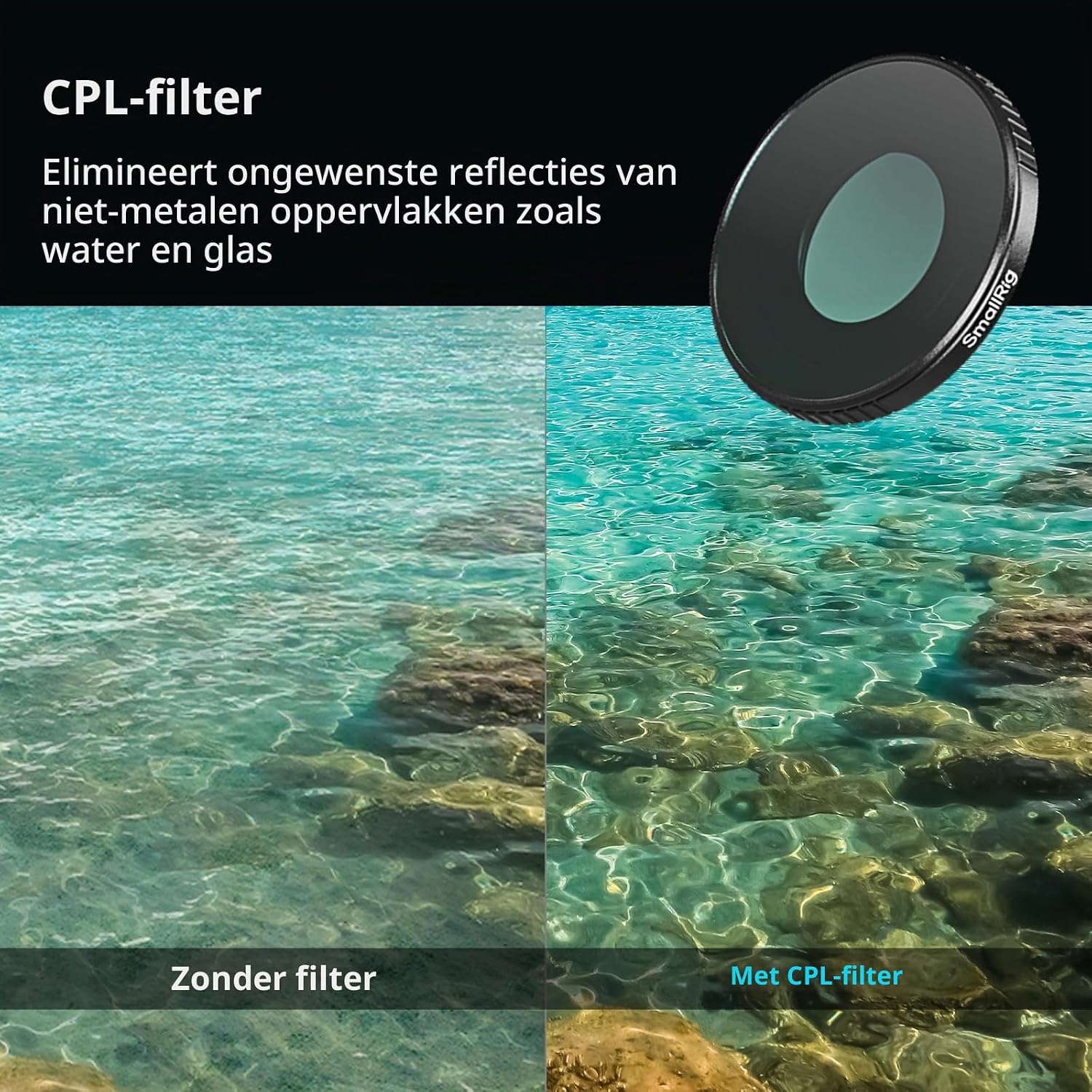 Detalle 2 de SMALLRIG 5966 CPL-filter voor DJI Osmo Action 6 met meerlaagse coating