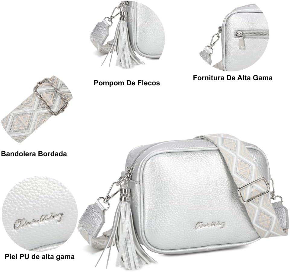 Thumbnail 3 de Bolso bandolera mujer pequeño cuero PU 21x15x8 cm