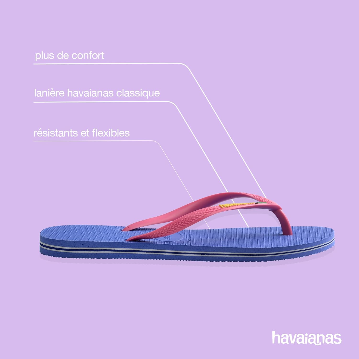 Thumbnail 3 de Havaianas Slim Brasil Logo - Tongs femme, confortables et légères, drapeau brésilien sur les lanières