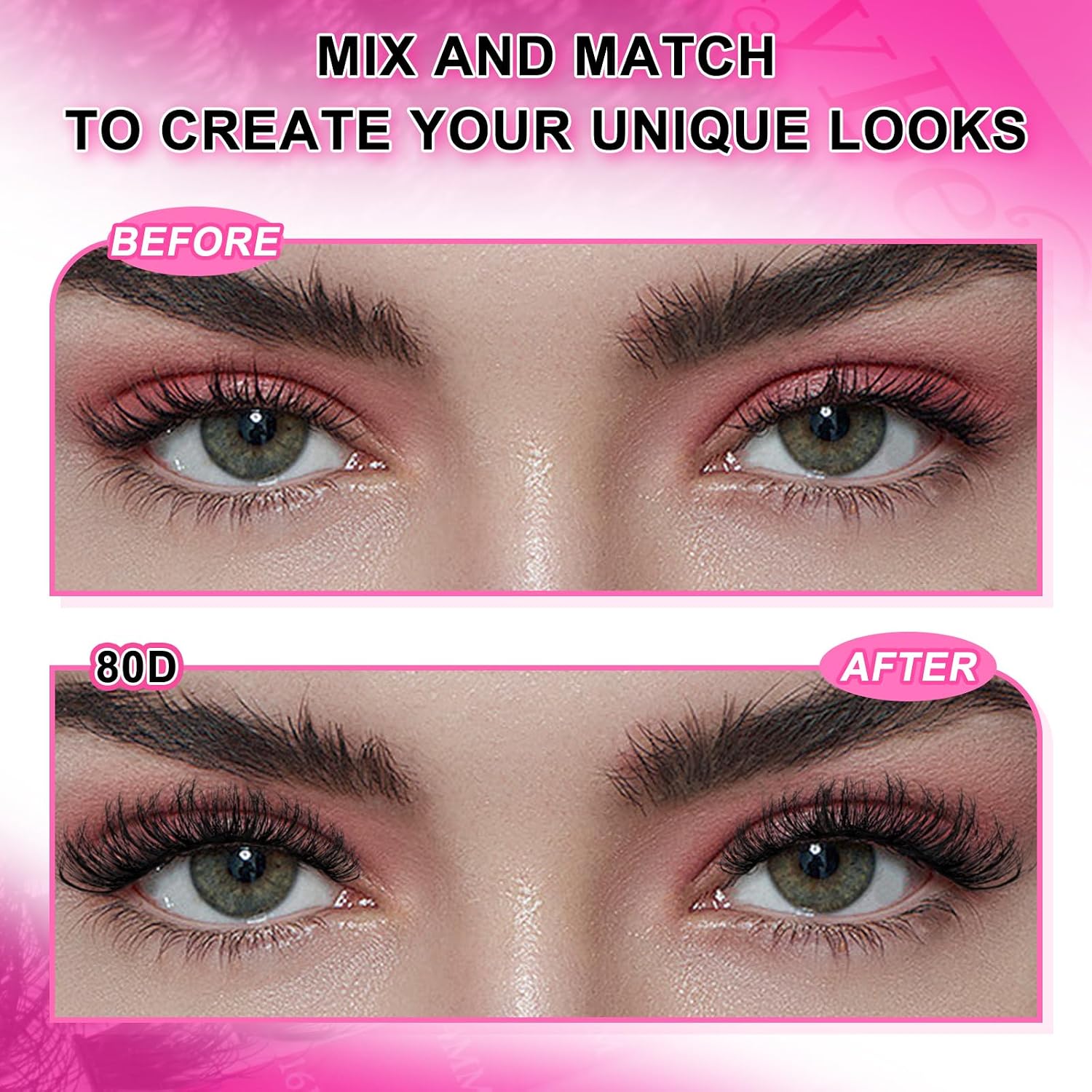 Thumbnail 4 de MilyBest 80D Fluff Lash Cluster Kit, 10–18 mm D-Curl Individual Lashes