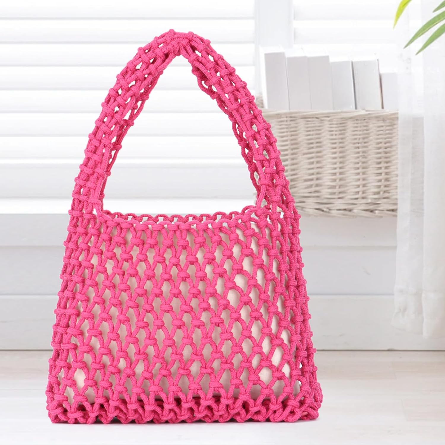 Thumbnail 2 de EVEOUT Woven Clutch Small crochet beach bag