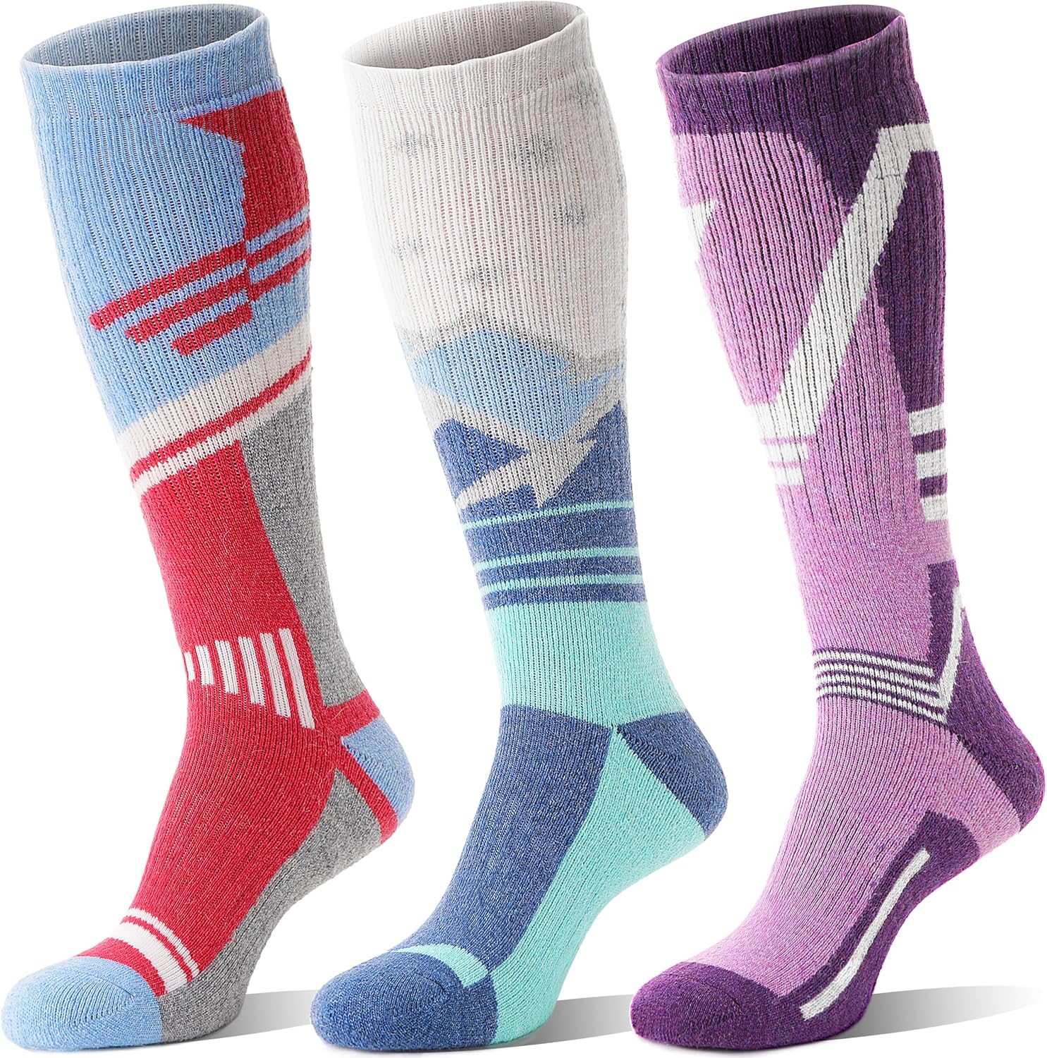 Detalle de Merino Wool Ski Socks 3-Pack (Knee High)