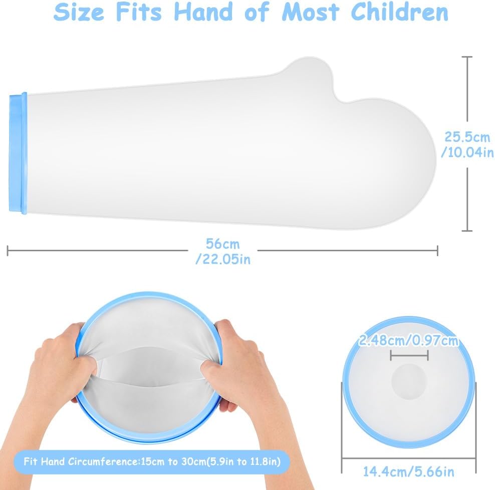 Detalle 2 de AOOWU N-2202 gipsbeschermer voor kinderen, herbruikbaar en waterdicht