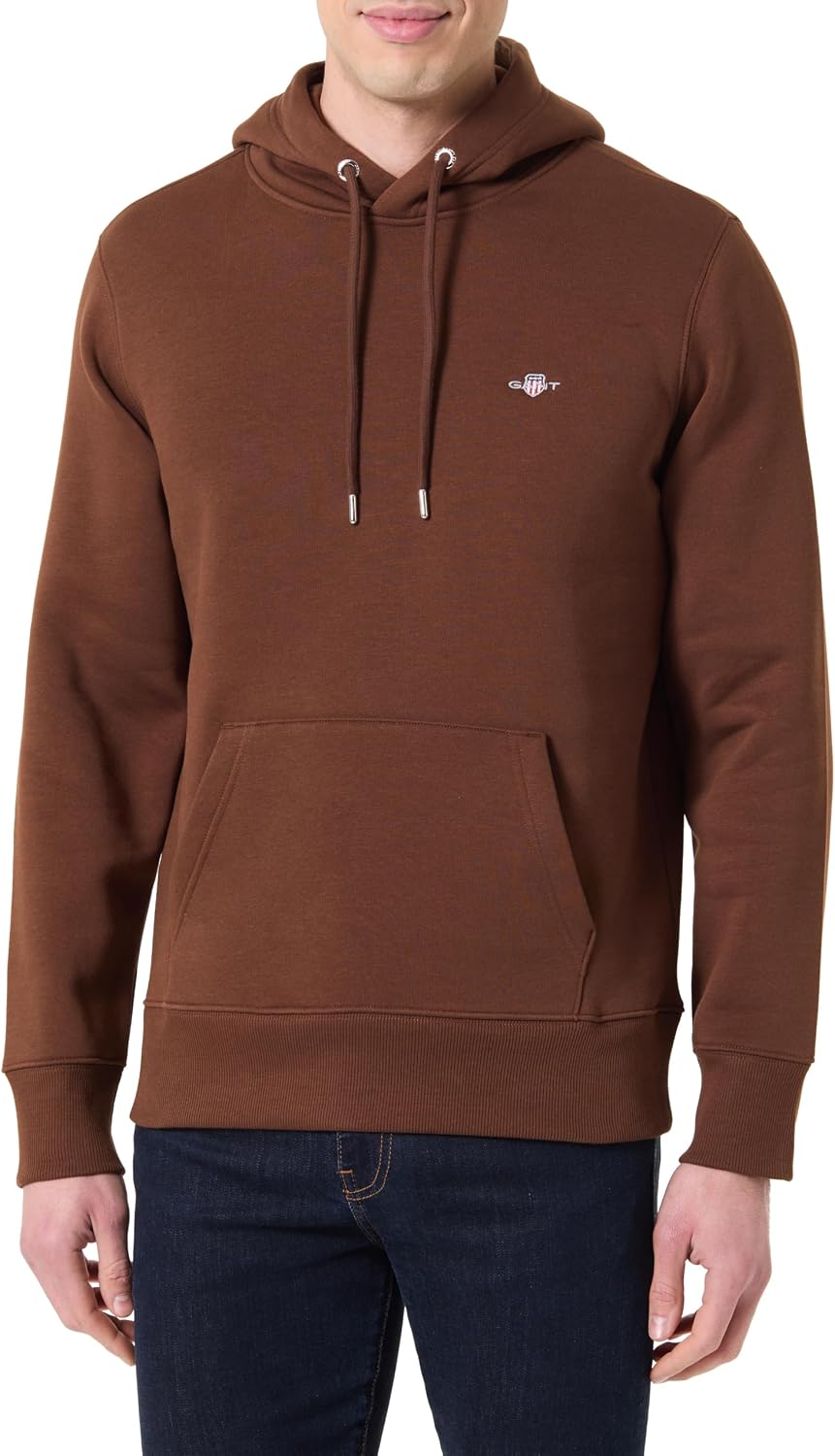 Detalle de GANT Reg Shield Hoodie Sudadera con Capucha Hombre