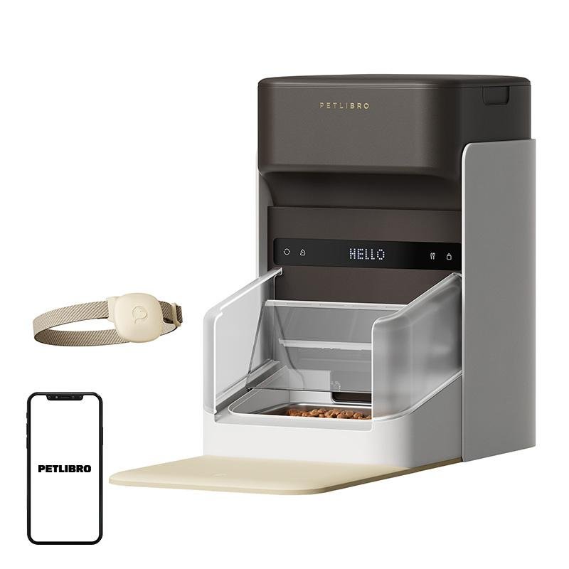 Detalle de Dispensador de comida Petlibro PL-AF301-31B RFID 3L con collar para perros y gatos