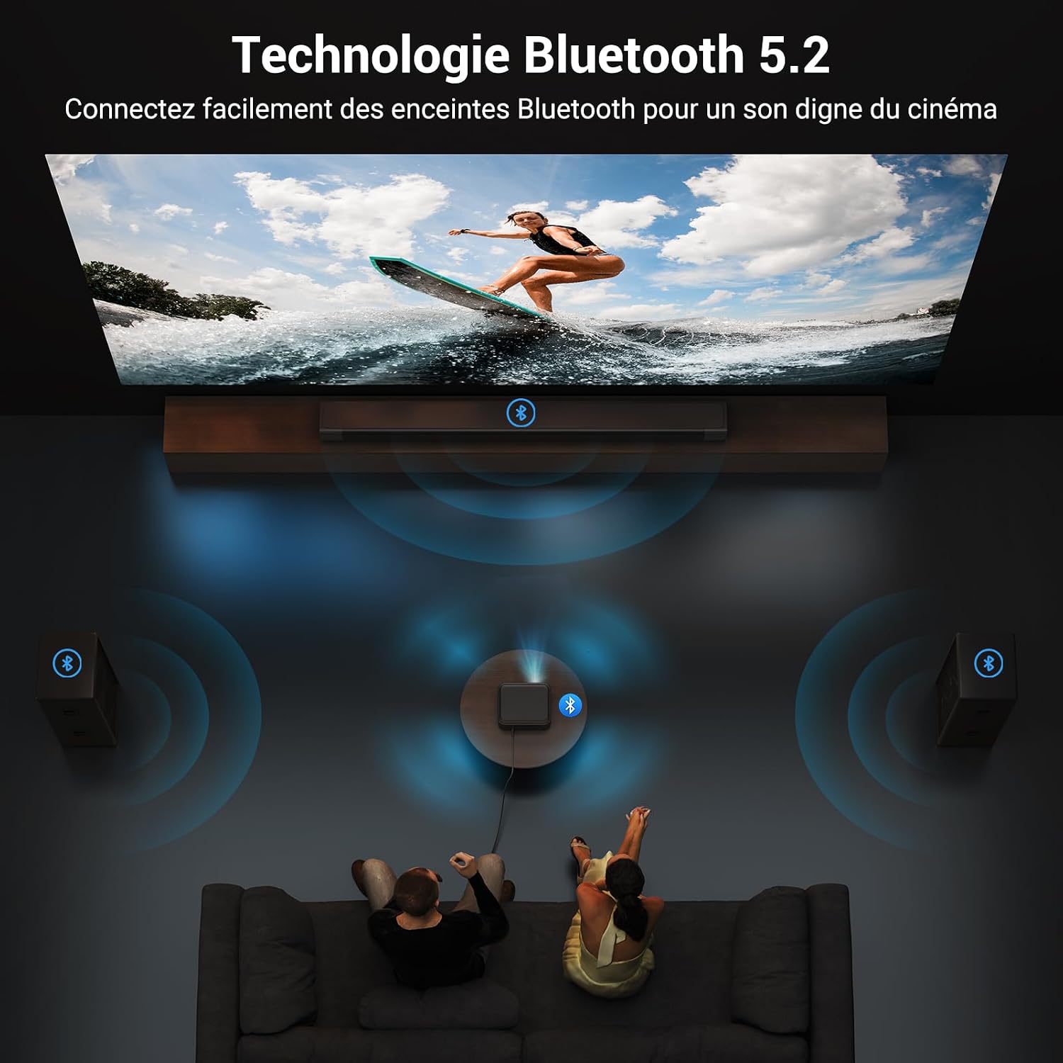 Thumbnail 6 de HAPPRUN H11 Projecteur Bluetooth 1080P