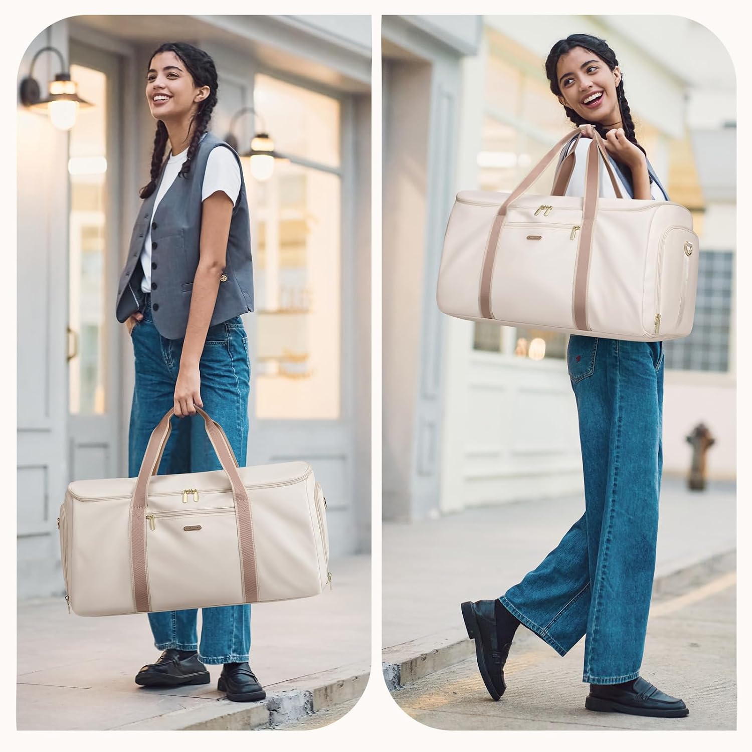 Thumbnail 6 de GOLF SUPAGS umwandelbarer Kleidersack 2 in 1 – Reisetasche & Anzugtasche für Handgepäck (Cremefarben)