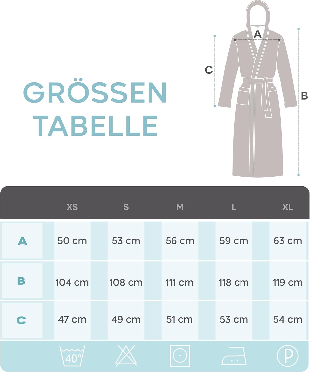 Thumbnail 4 de Twinzen Damen-Bademantel mit Kapuze aus 100% Baumwolle (OEKO-TEX®), mit Gürtel und 2 Taschen