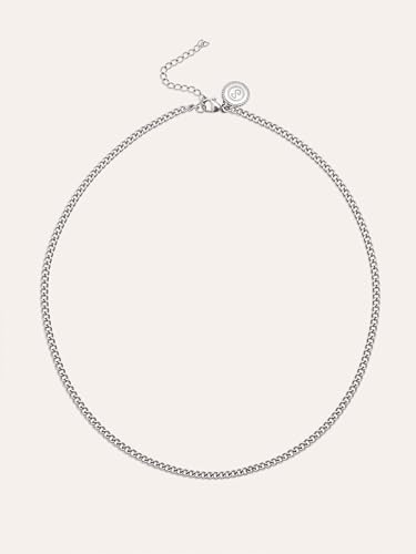 Detalle 2 de SINGULARU Collar Cadena Barbada Acero para mujer 💍