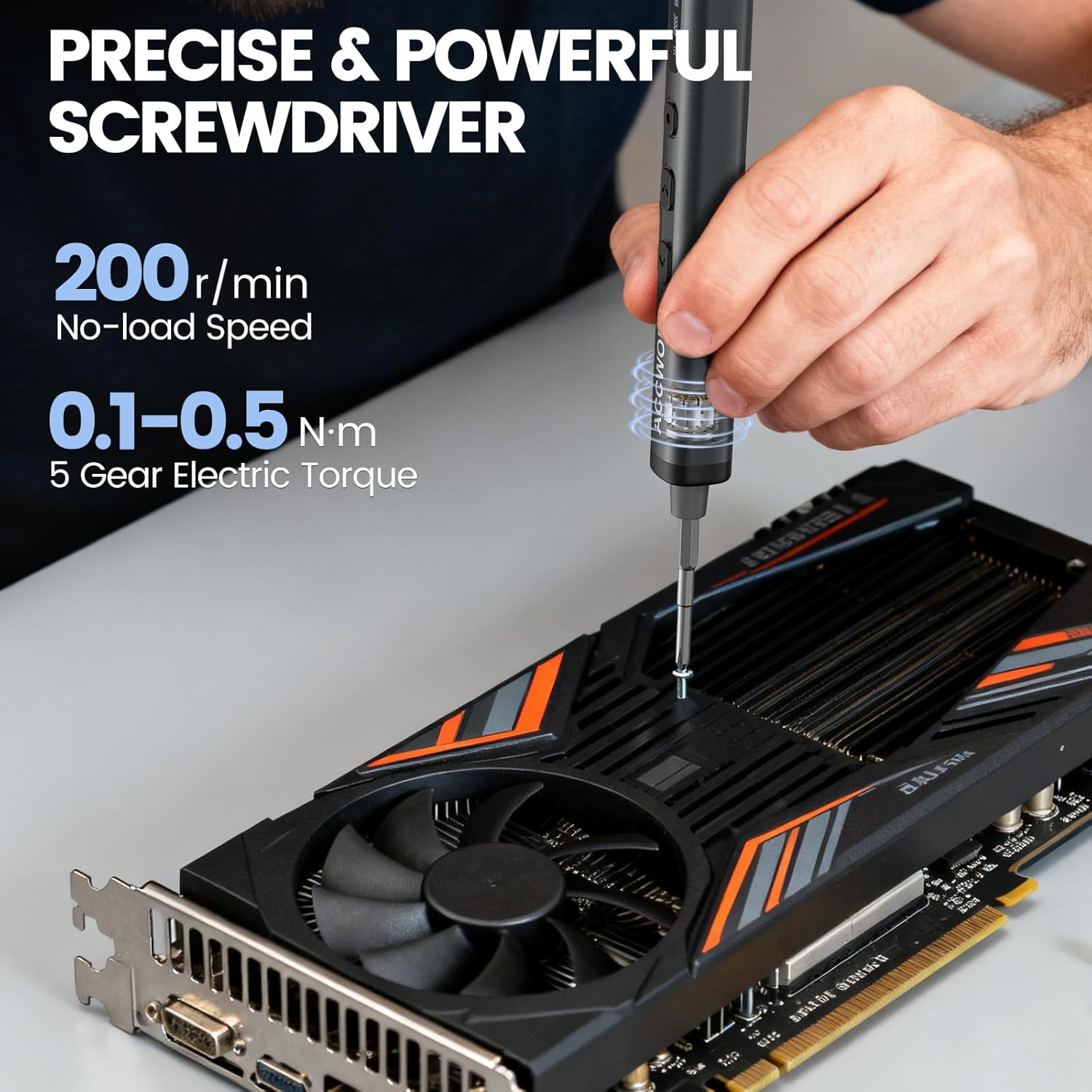 Thumbnail 1 de Mini Electric Screwdriver 78-in-1 Precision Set with Magnetic Bits, 5 Torque Settings & LED Lights