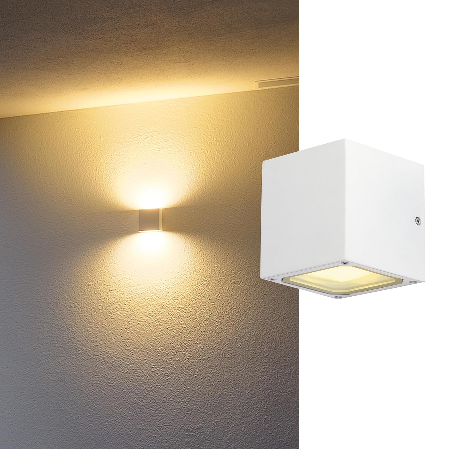 Detalle de SLV Applique murale Aluminium/verre Blanc GX53 230V