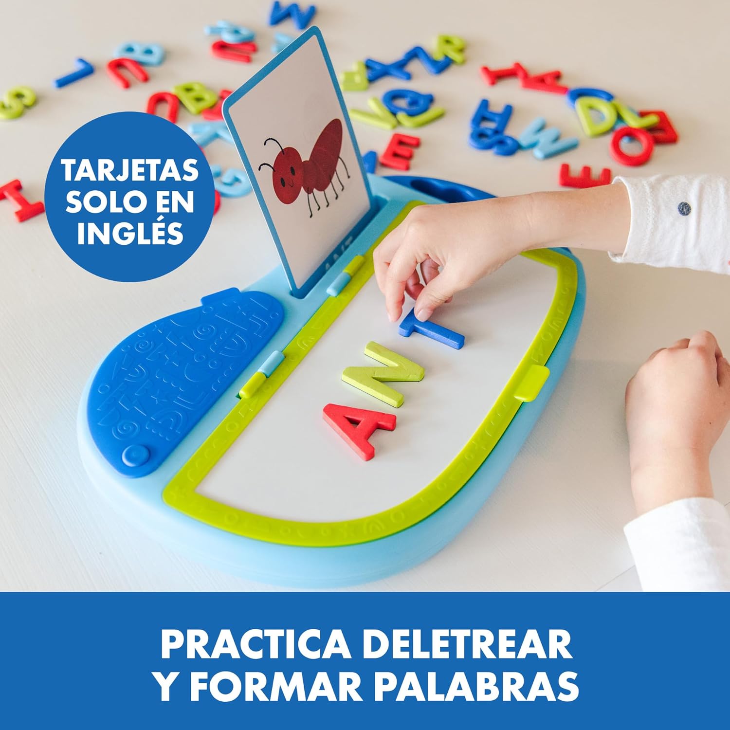 Detalle 2 de Learning Resources AlphaMagnets GO kit 73 pièces lettres aimantées 🧲