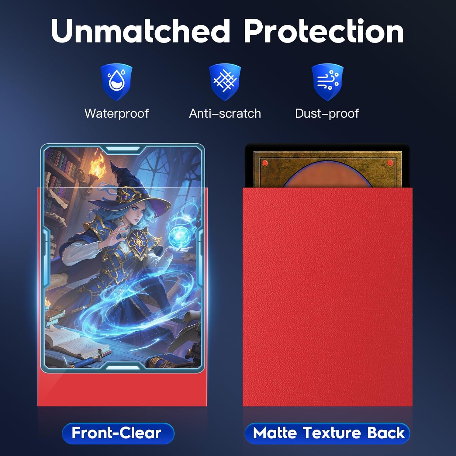 Detalle de 1000ct Perfect Fit MTG Matte Sleeve 66x91 mm – Bulk Colorful Card Sleeves for MTG and More