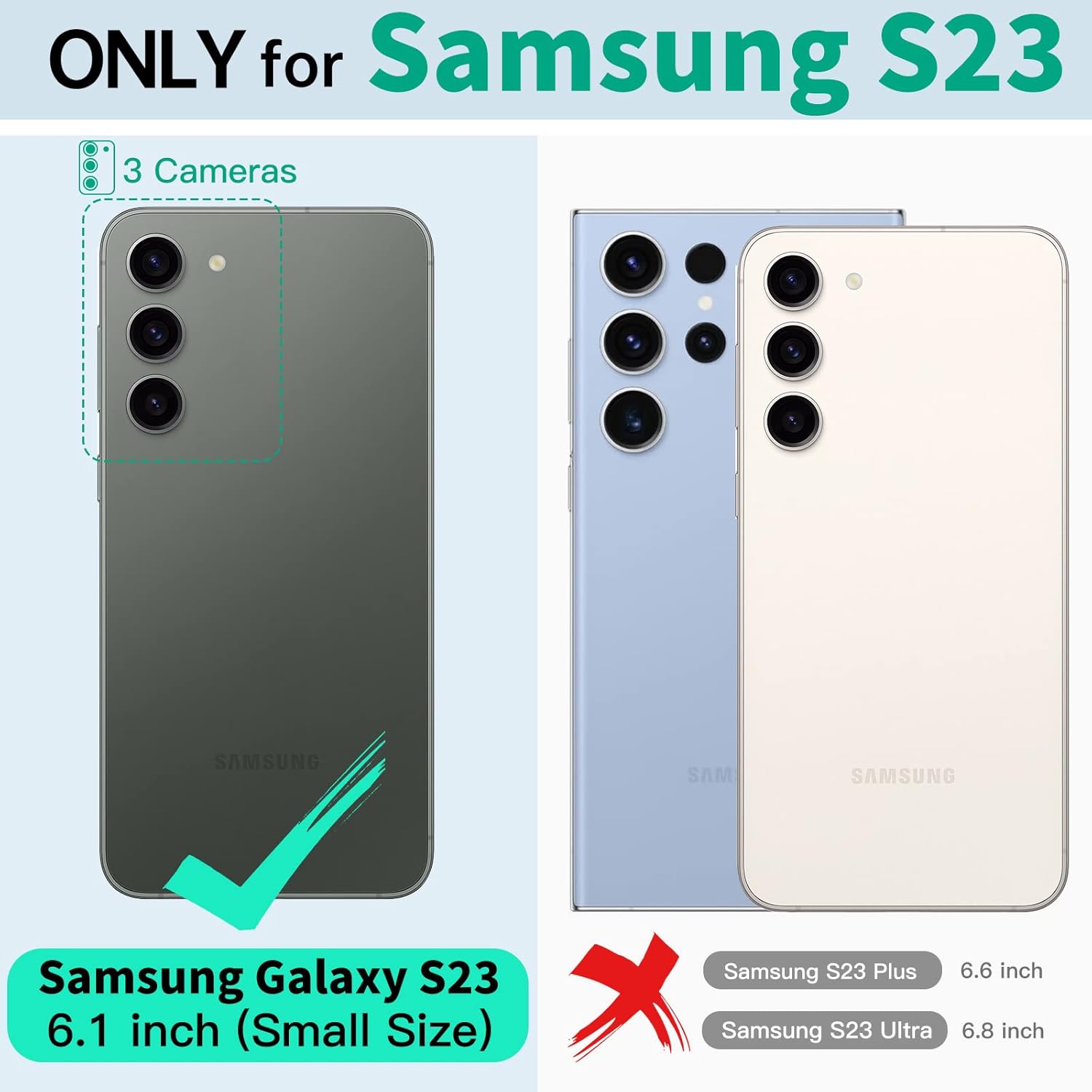 Detalle 2 de Beeasy for Samsung Galaxy S23 Case: Waterproof, 360° Protection with Built-in Screen Protector