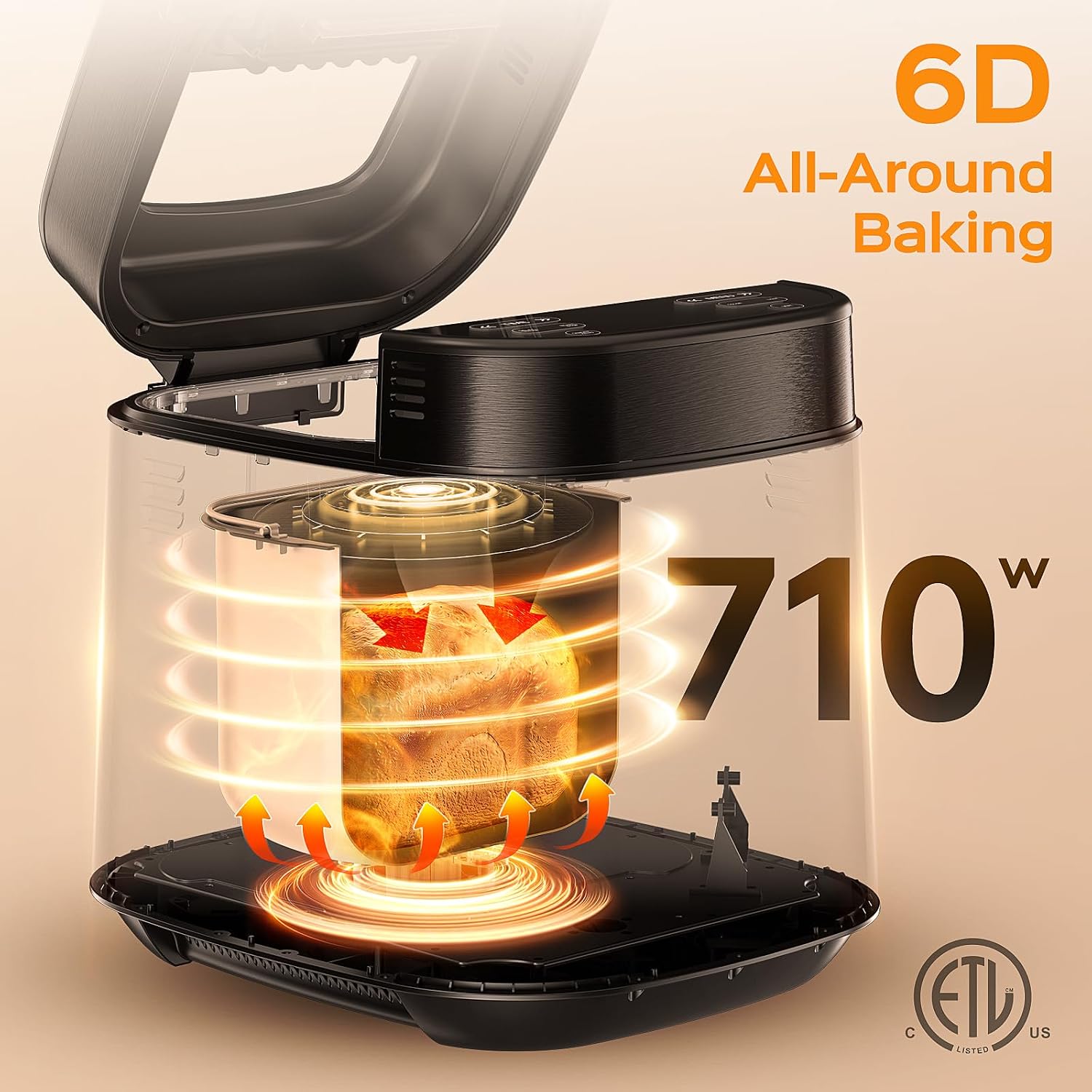 Thumbnail 6 de LCKSMAL 2.5LB Bread Maker with Built-in Scale: 25-in-1, Beginner-Friendly