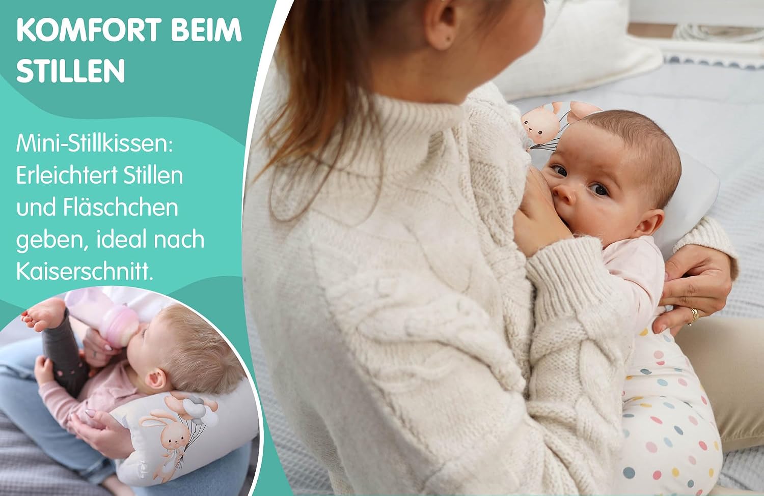 Thumbnail 2 de Totsy Baby Coussin Allaitement Bebe 20 cm — cousinettes Brassard, soutien-bras et oreiller pratique