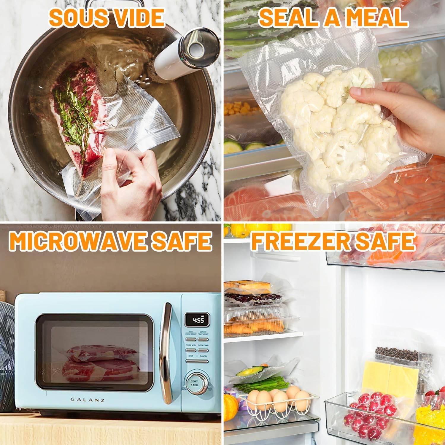 Thumbnail 5 de Vacuum Sealer Bags 8x12 Inch 🍽
