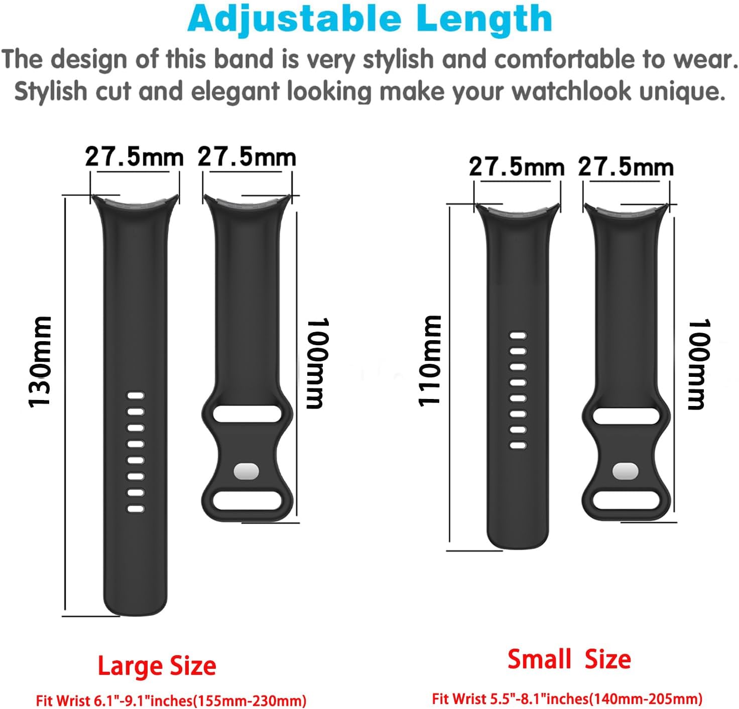 Thumbnail 3 de SUGARJAR Silicone Strap for Google Pixel Watch 3 (41mm) and Pixel Watch 2/1 – Soft, Durable Replacement Band