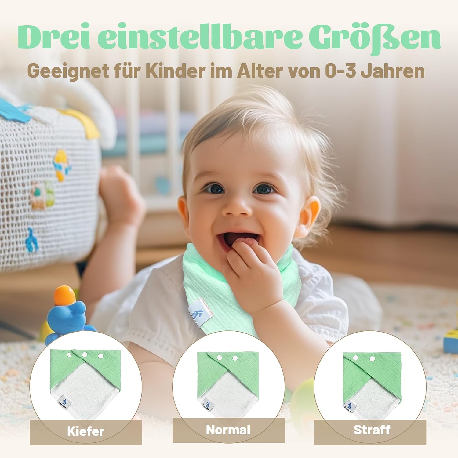 Detalle 2 de Ghguole Babylätzchen 12er Pack 👶