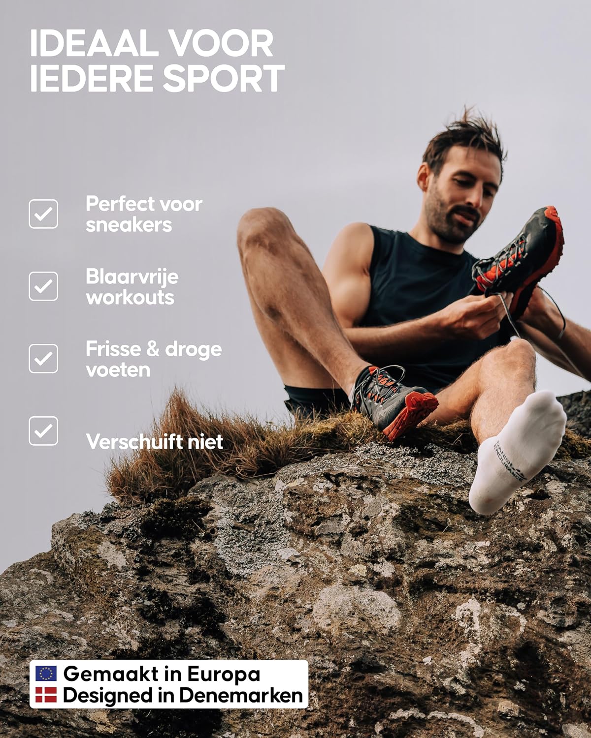 Thumbnail 2 de DANISH ENDURANCE 56000 lage hardloopsokken, ademend met anti-blaarzones