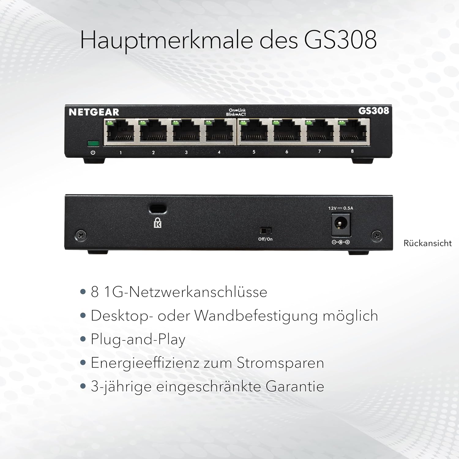 Thumbnail 4 de NETGEAR GS308 8‑Port Gigabit Switch 📡