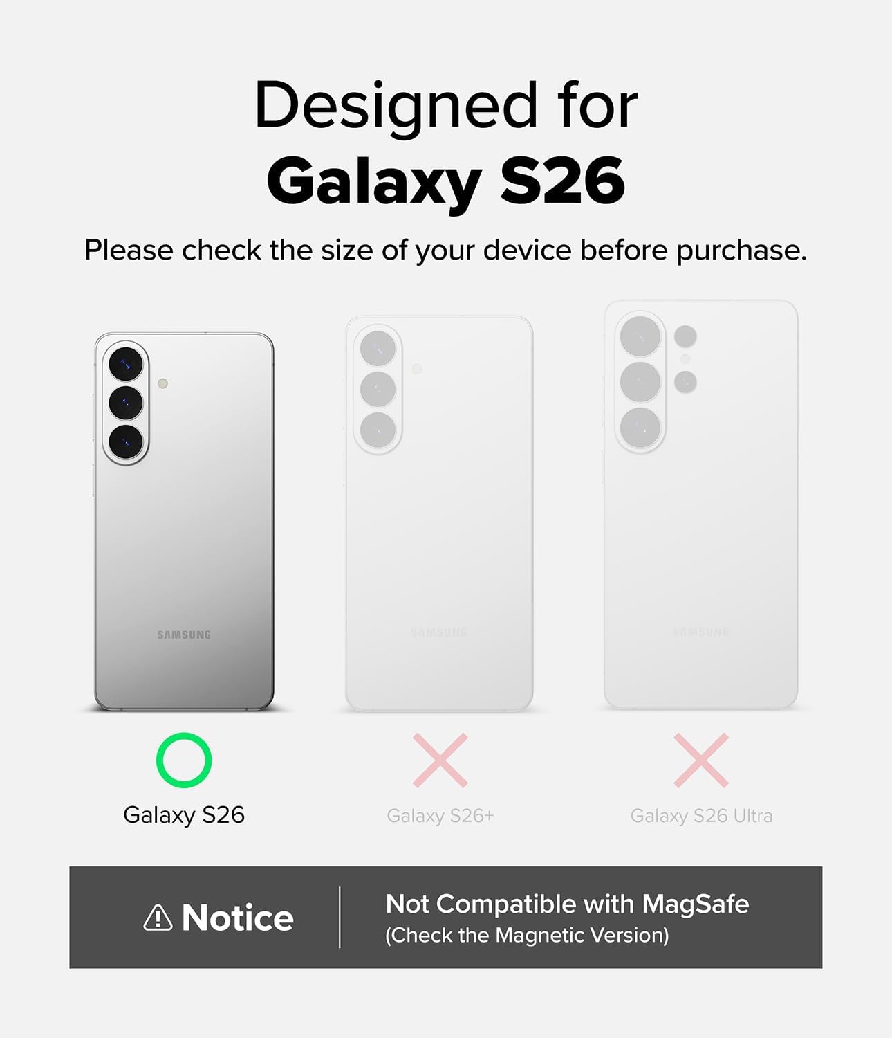 Detalle de Ringke Fusion Hülle für Samsung Galaxy S26 – transparente Rückseite, TPU-Rahmen, kratzfest