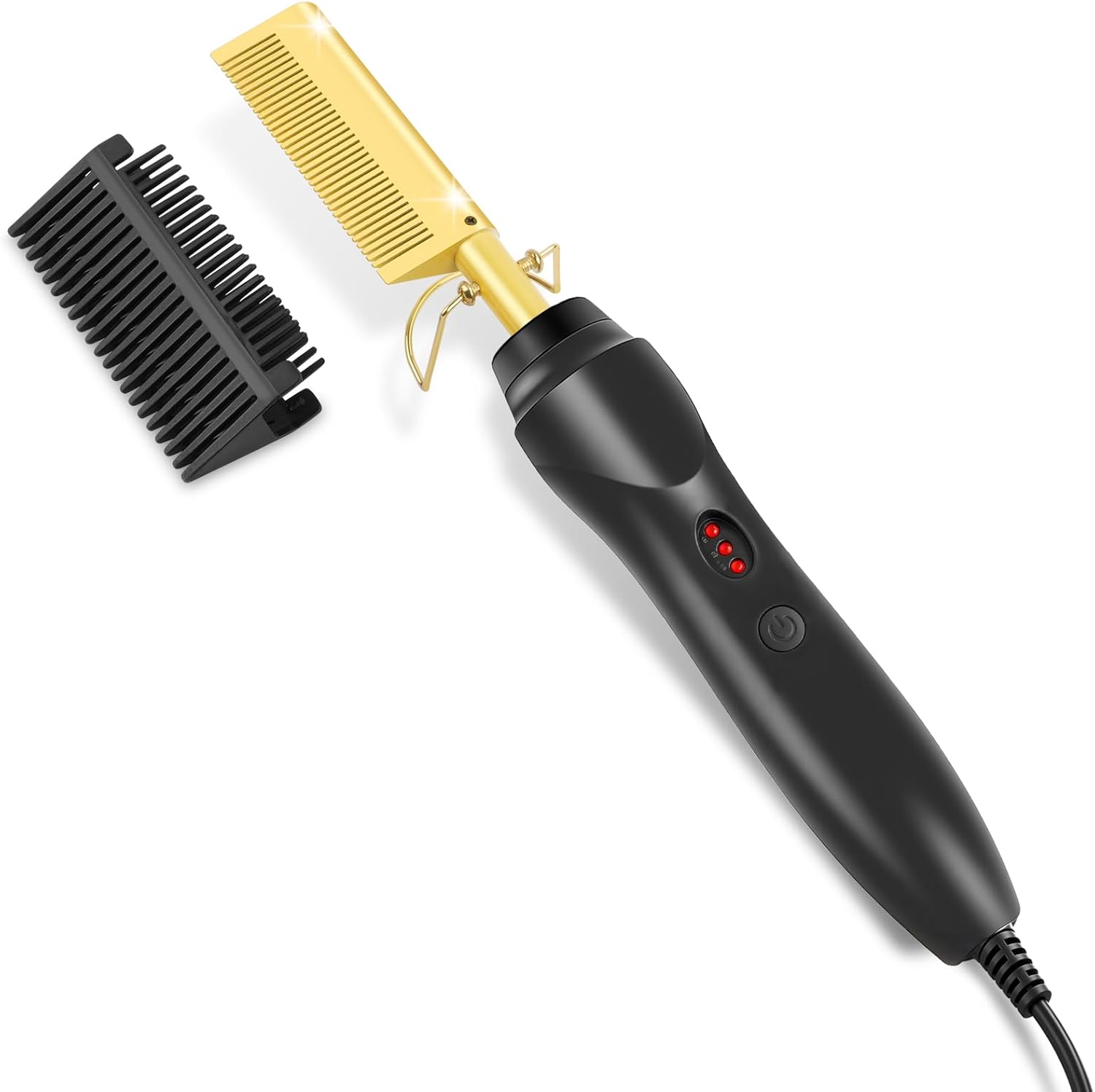 Flintronic Electric Hot Comb: Safe, Quick Hair Straightening for Afro, Curly and Thick Textured Hair
