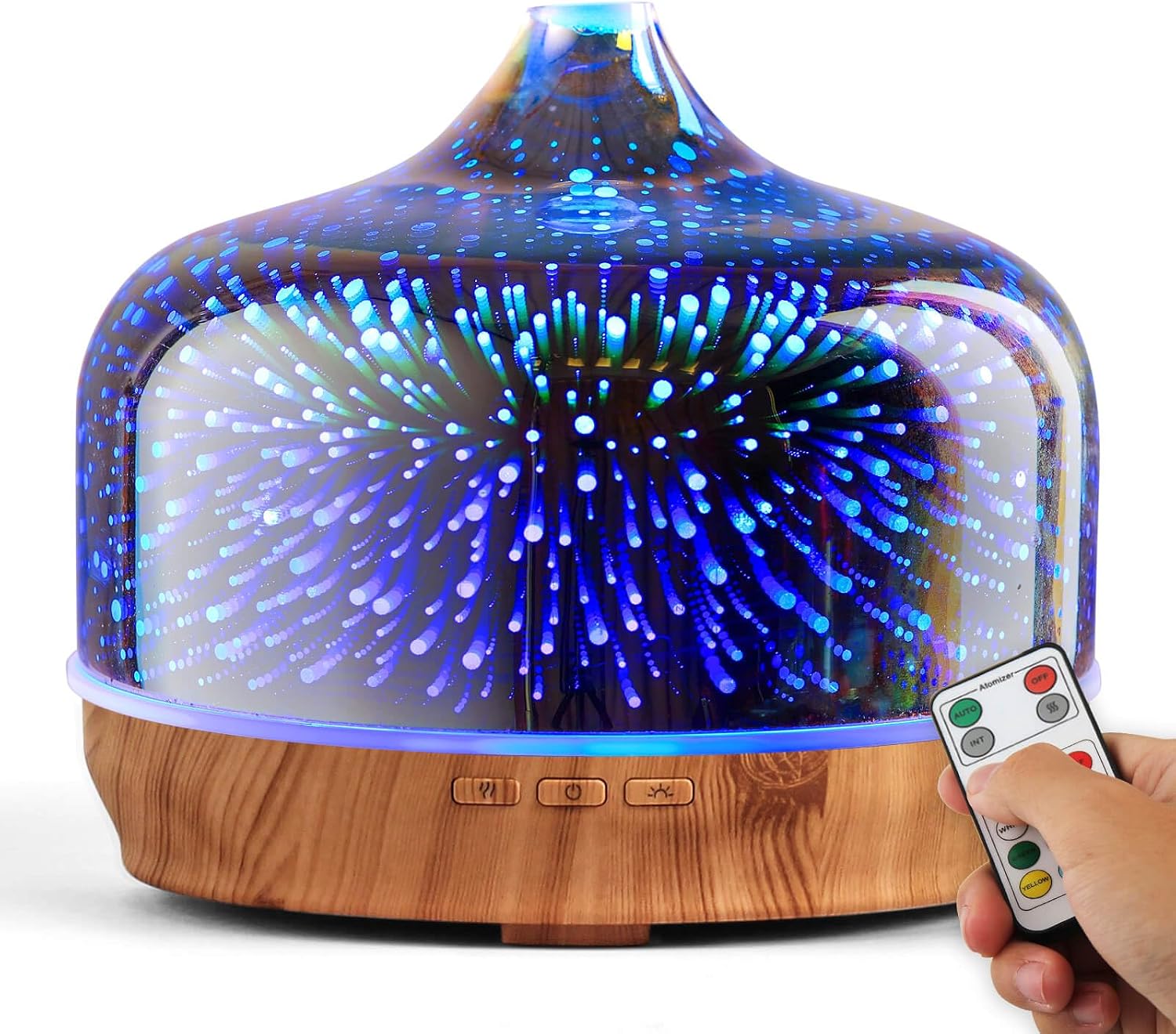 Porseme diffuseur d’arômes en verre 500 ml avec télécommande et LEDs