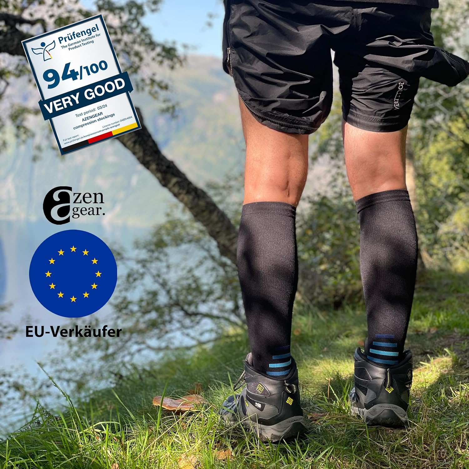Thumbnail 4 de aZengear Calze a compressione graduata 20–30 mmHg Classe 2 – supporto per polpaccio, viaggio e sport