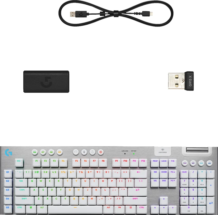 Thumbnail 8 de Logitech G915 X Lightspeed Wireless Gaming-Tastatur Weiß Qwertz
