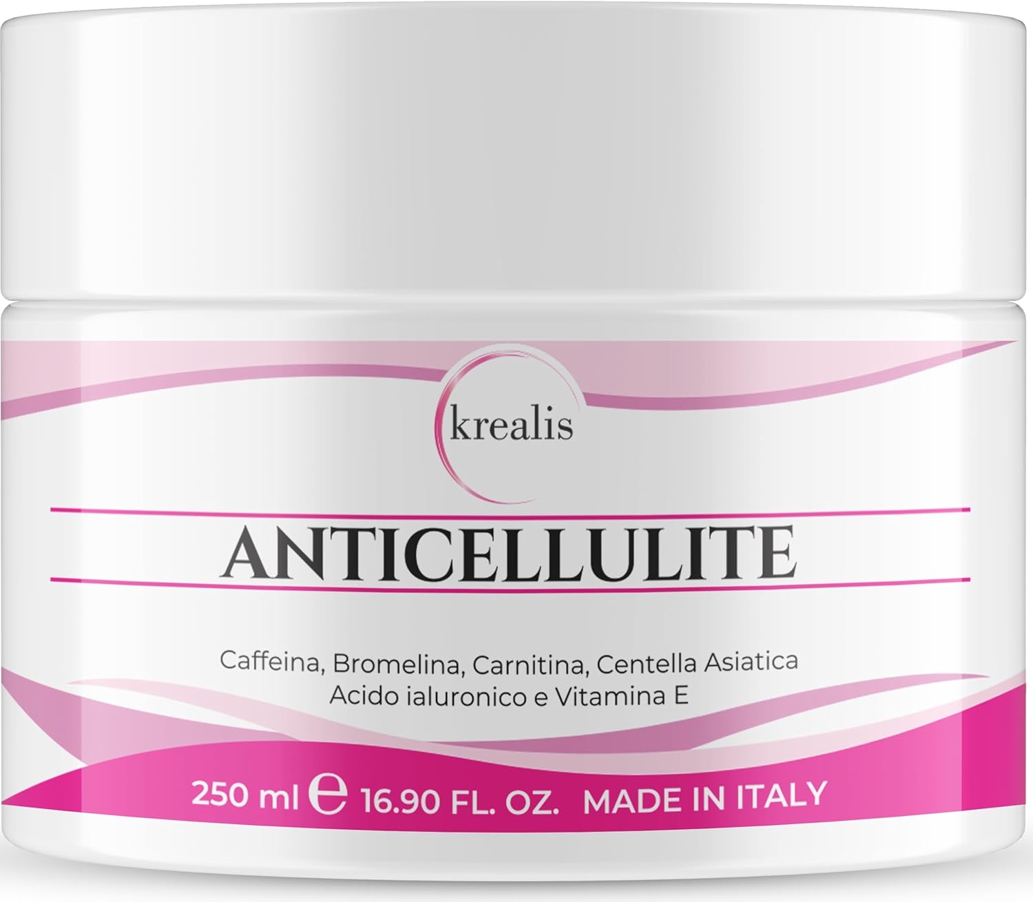 Detalle de Crema Anticellulite Forte 250 ml – Krealis, rassoda corpo e drenante per cosce, glutei, pancia e fianchi