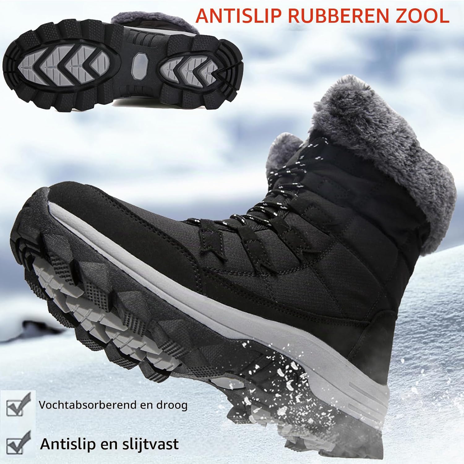 Thumbnail 3 de VLOOKST dameslaarzen voor winter en sneeuw, maat 37-43, warm gevoerd