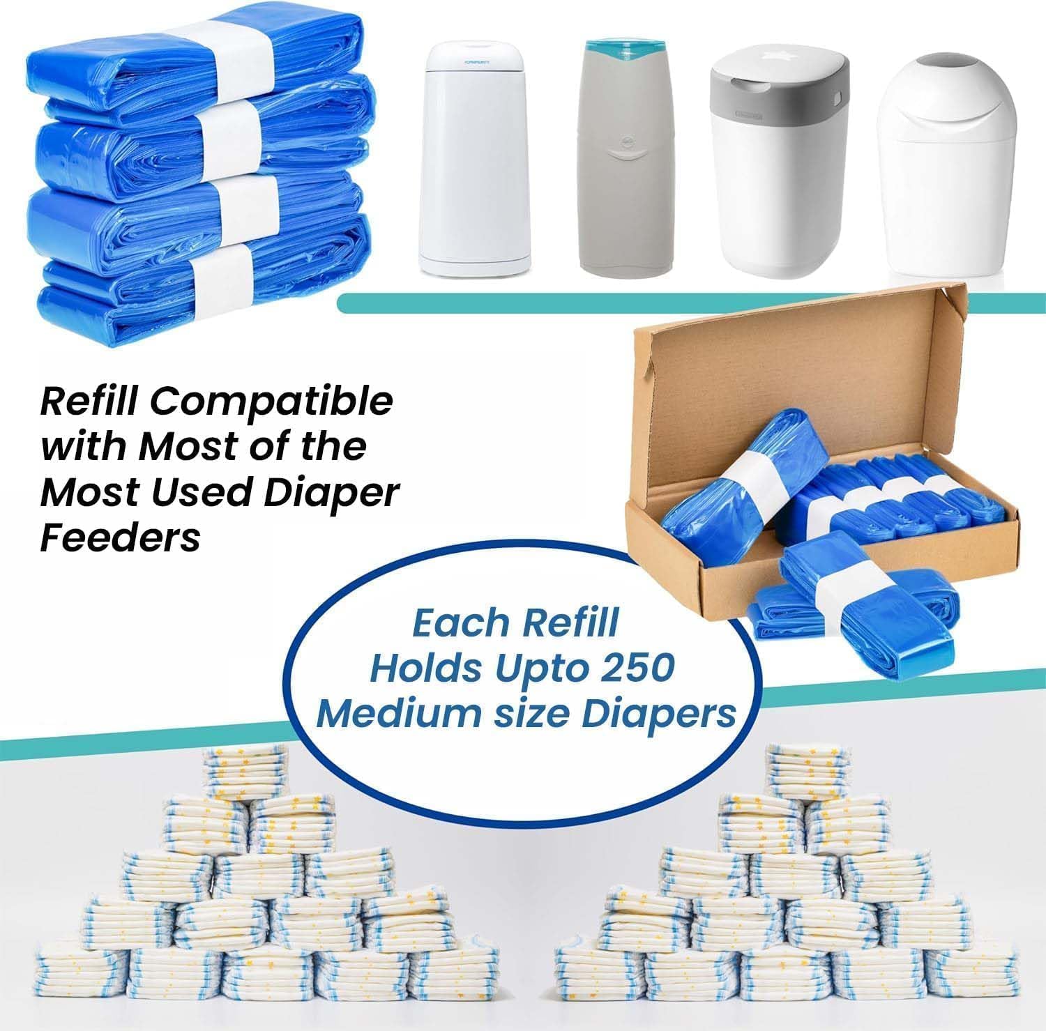 Detalle de Tommee Tippee Simplee 8-Pack nappy bin refills