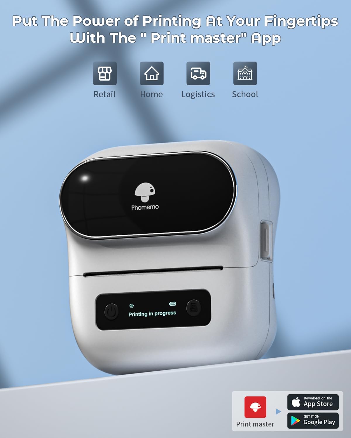 Thumbnail 1 de Phomemo M220 thermal label maker (80cm) for barcodes, addresses and shipping labels