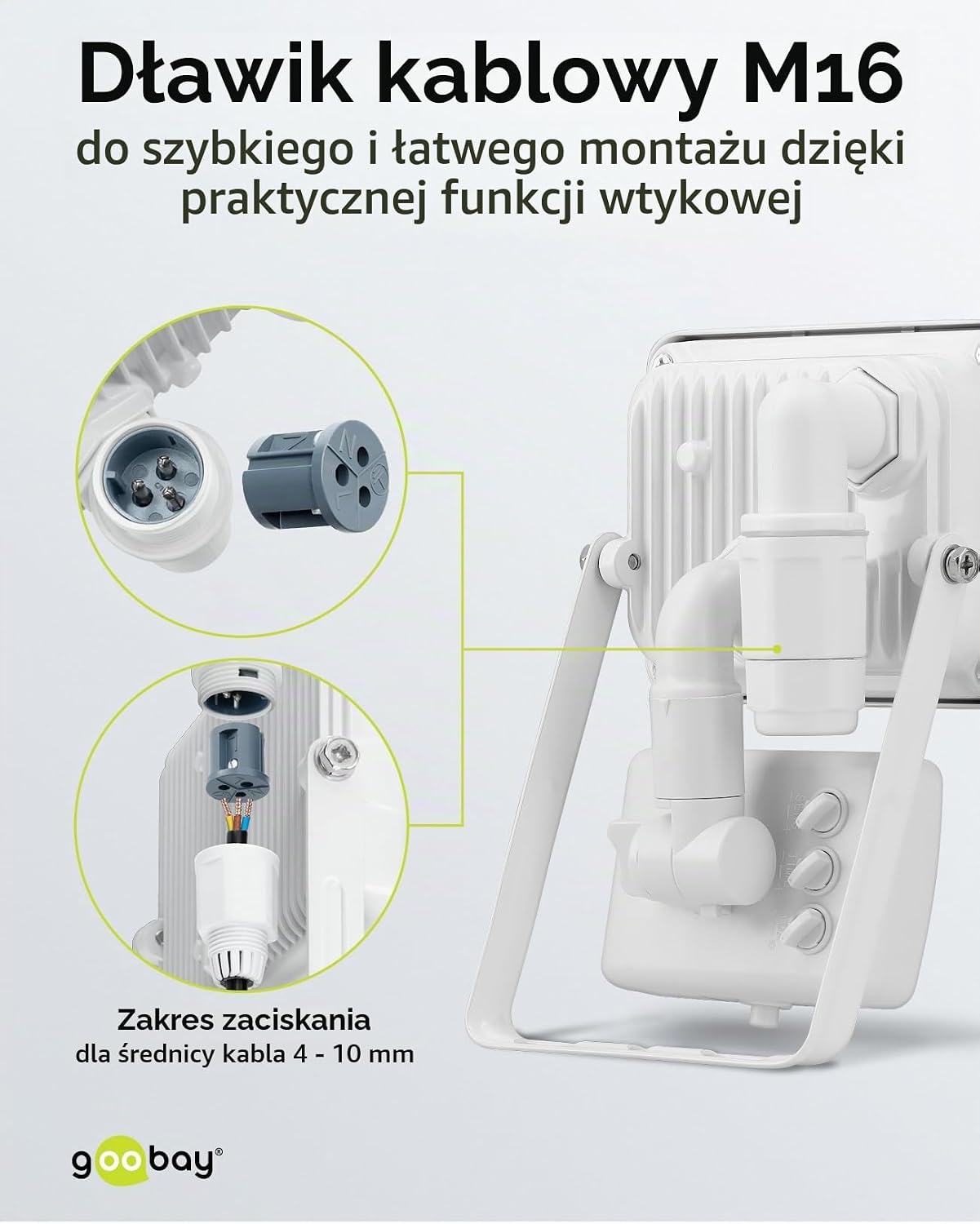 Thumbnail 5 de goobay 53878 reflektor LED 10 W, 850 lm, z czujnikiem ruchu IP44