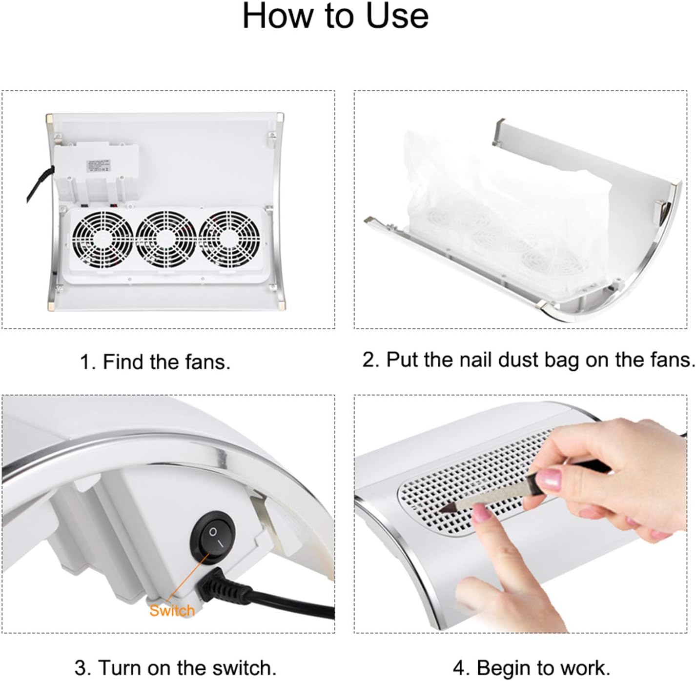 Thumbnail 5 de Layhou Aspiratore Unghie Professionale 80W