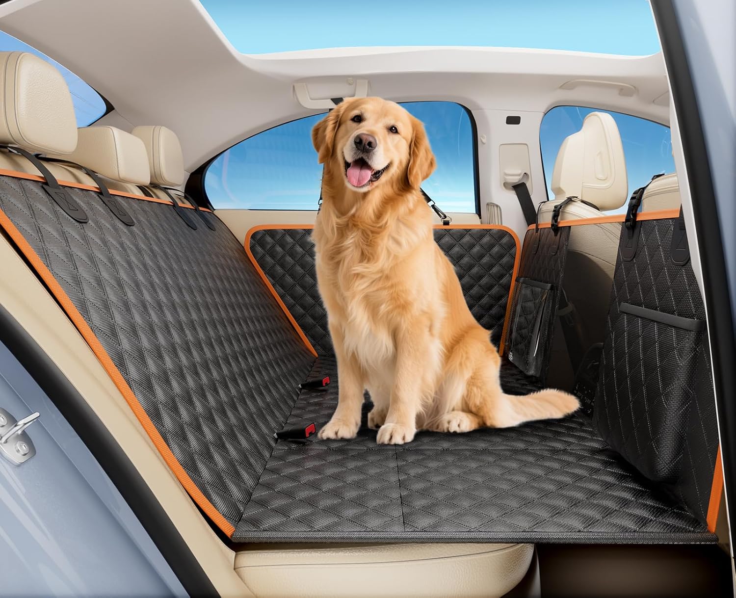 pecute Back Seat Extender for Dogs waterproof dog hammock