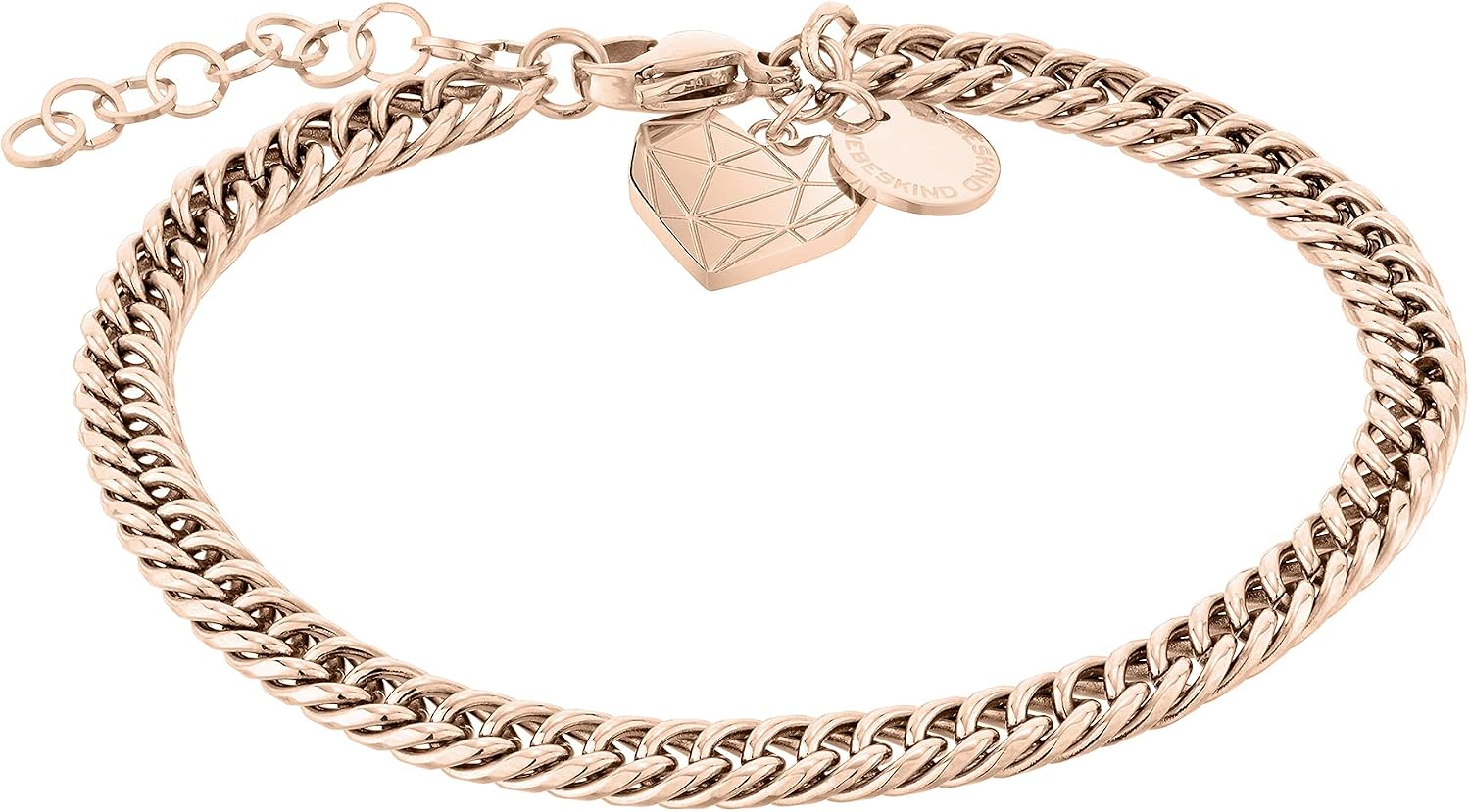 Thumbnail 6 de LIEBESKIND BERLIN Herz-Armband – Edelstahl-Armschmuck mit Herzanhänger, 21 cm, Karabinerverschluss