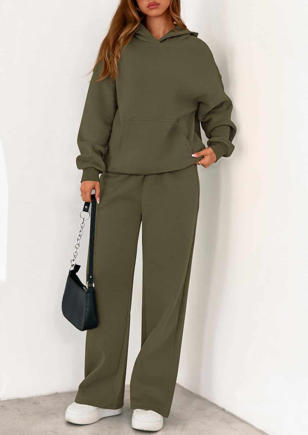 Thumbnail 5 de PRETTYGARDEN Women's 2-Piece Spring Sweatset: Oversized Hoodie & Wide-Leg Sweatpants
