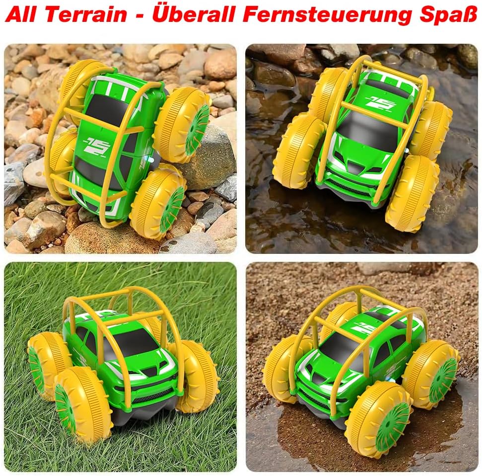 Detalle de MaxTronic Direktladung RC-Monstertruck mit 360°-Stunts, wasserfestem 4WD & 2,4-GHz-Fernsteuerung (ab 3 Jahren)