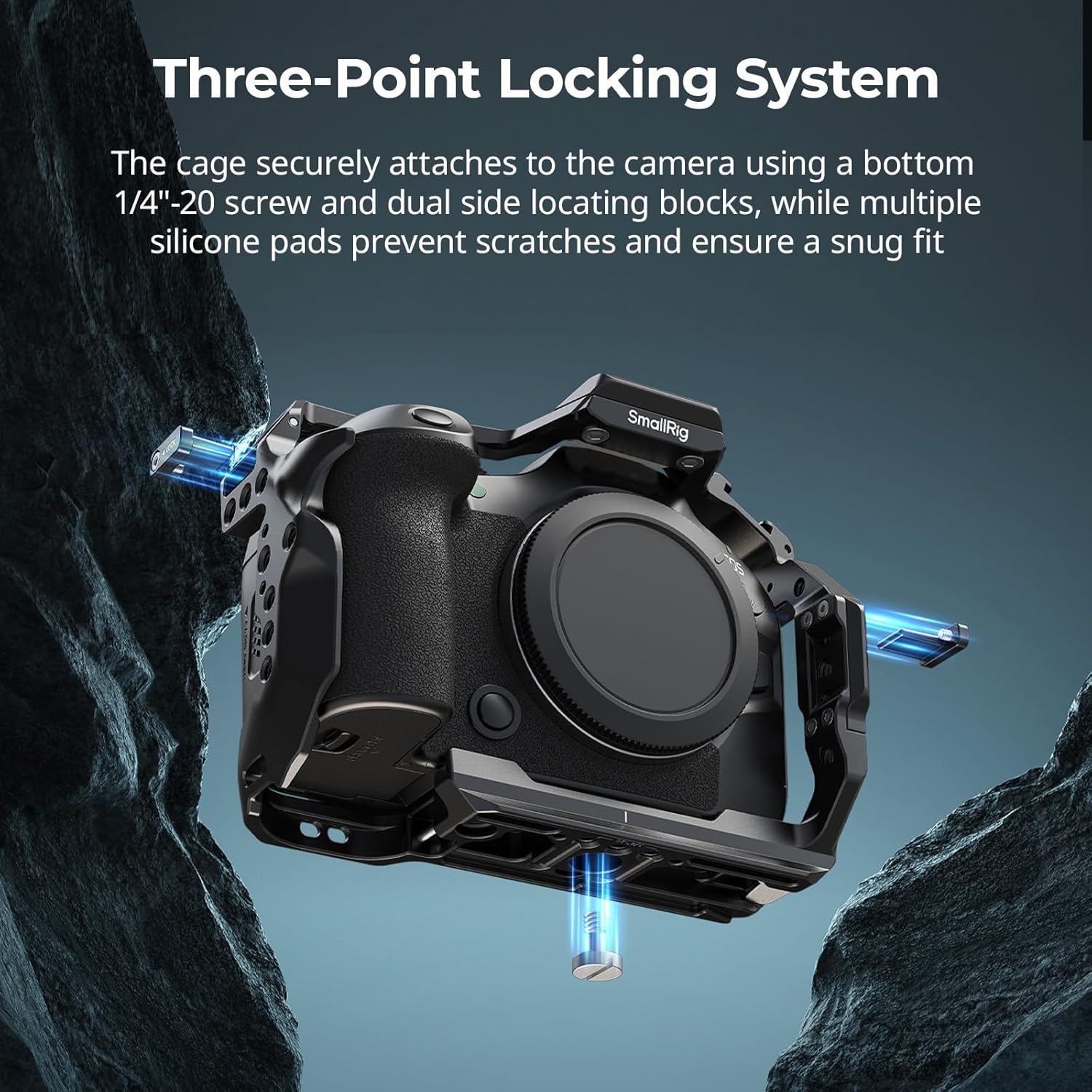 Detalle de SmallRig HawkLock - Gabbia a sgancio rapido per Canon EOS R6 Mark III / R6 Mark II (5954)