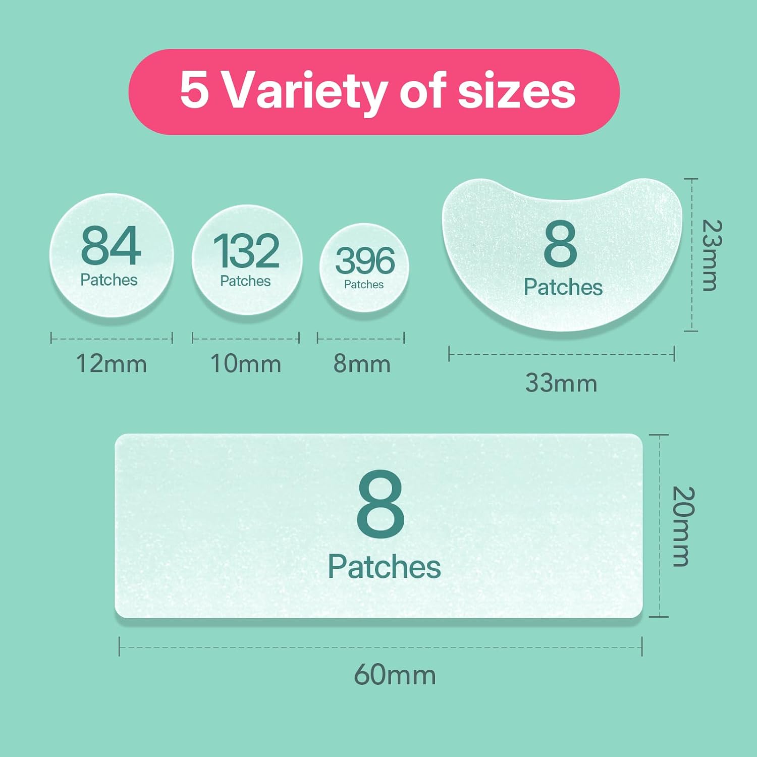 Detalle de NITEEN Hydrocolloid Pimple Patches 628 Count