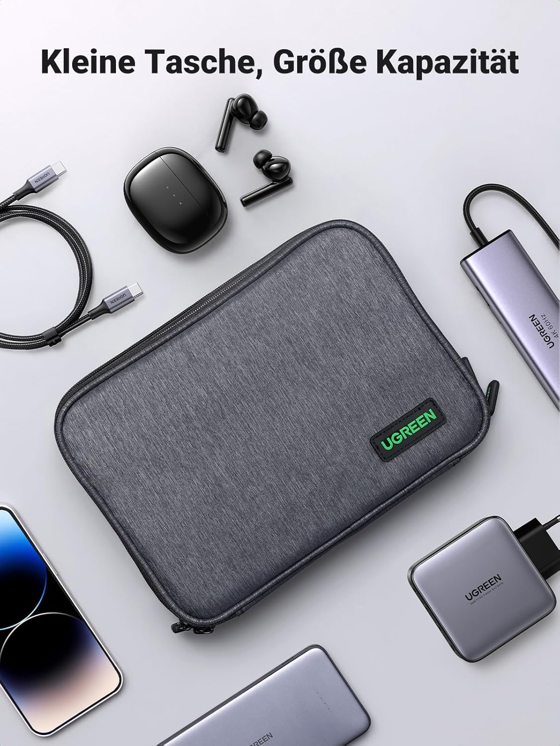 Detalle de UGREEN Elektronik Reise-Organizer Tasche 24,5 cm