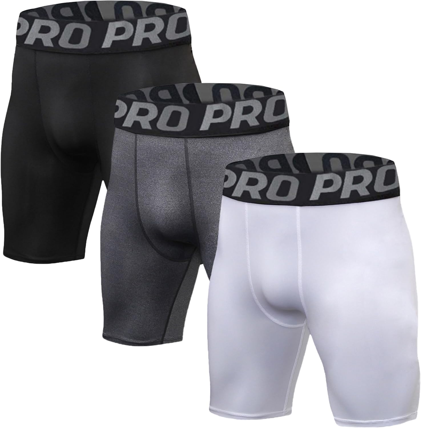 Thumbnail 6 de Compression Shorts Mens 3 Pack – Anti-Chafe Base Layer for Running, Cycling and Workout