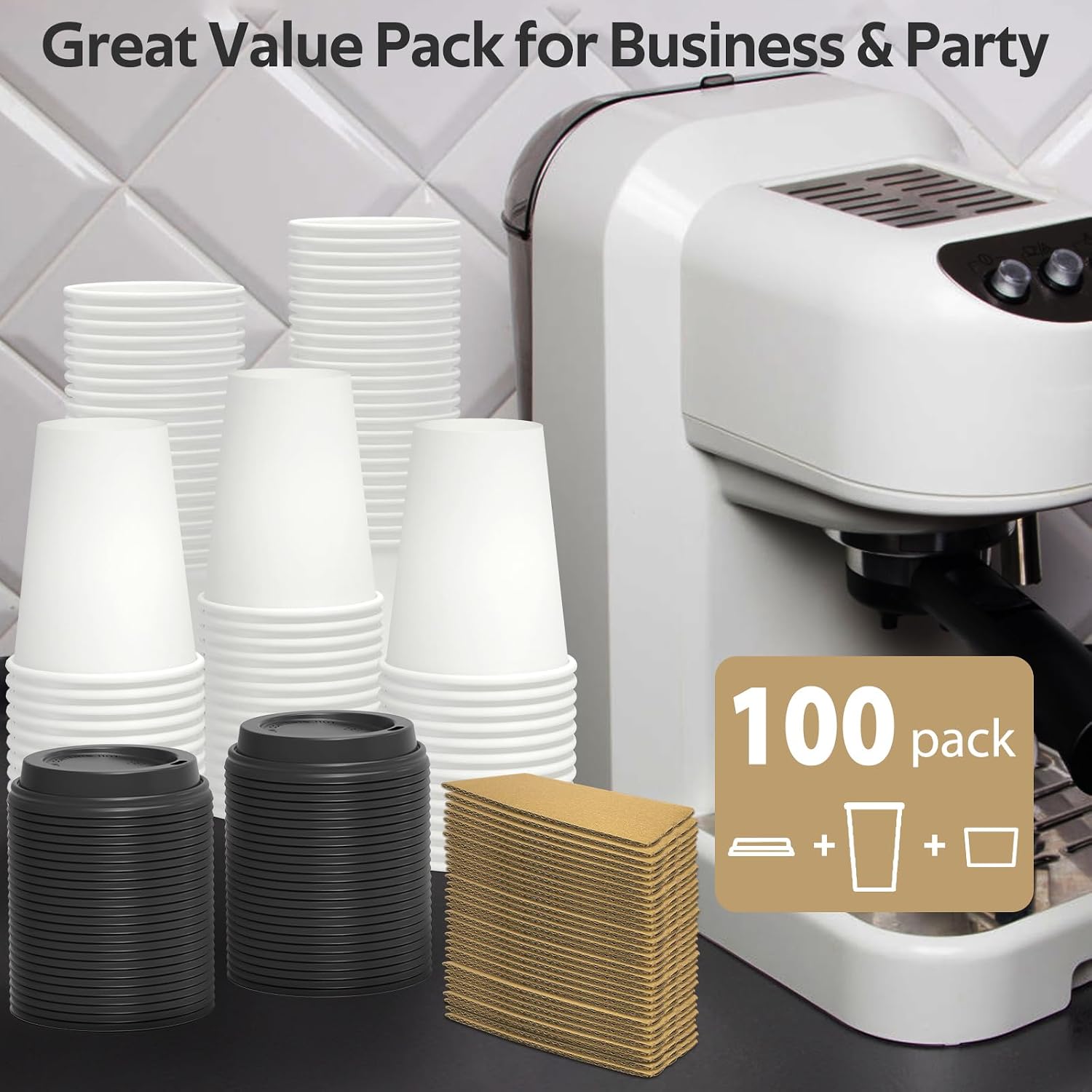 Thumbnail 5 de Dealusy 12 oz Disposable Coffee Cups