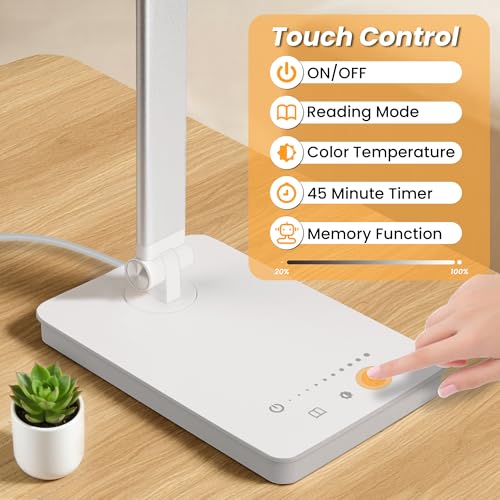 Detalle de Akynite Lampara Escritorio LED 42 LED con USB-C, 5 Colores y 10 Intensidades