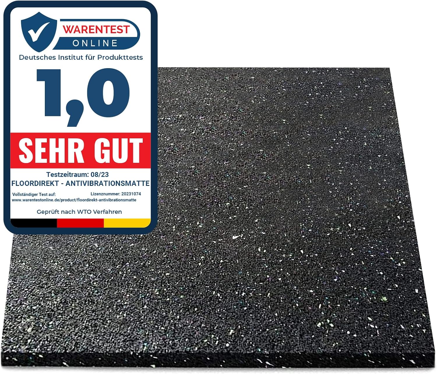 Detalle de Floordirekt Premium Antivibrationsmatte 60x60cm – Made in Germany, zuschneidbar, 4 Stärken