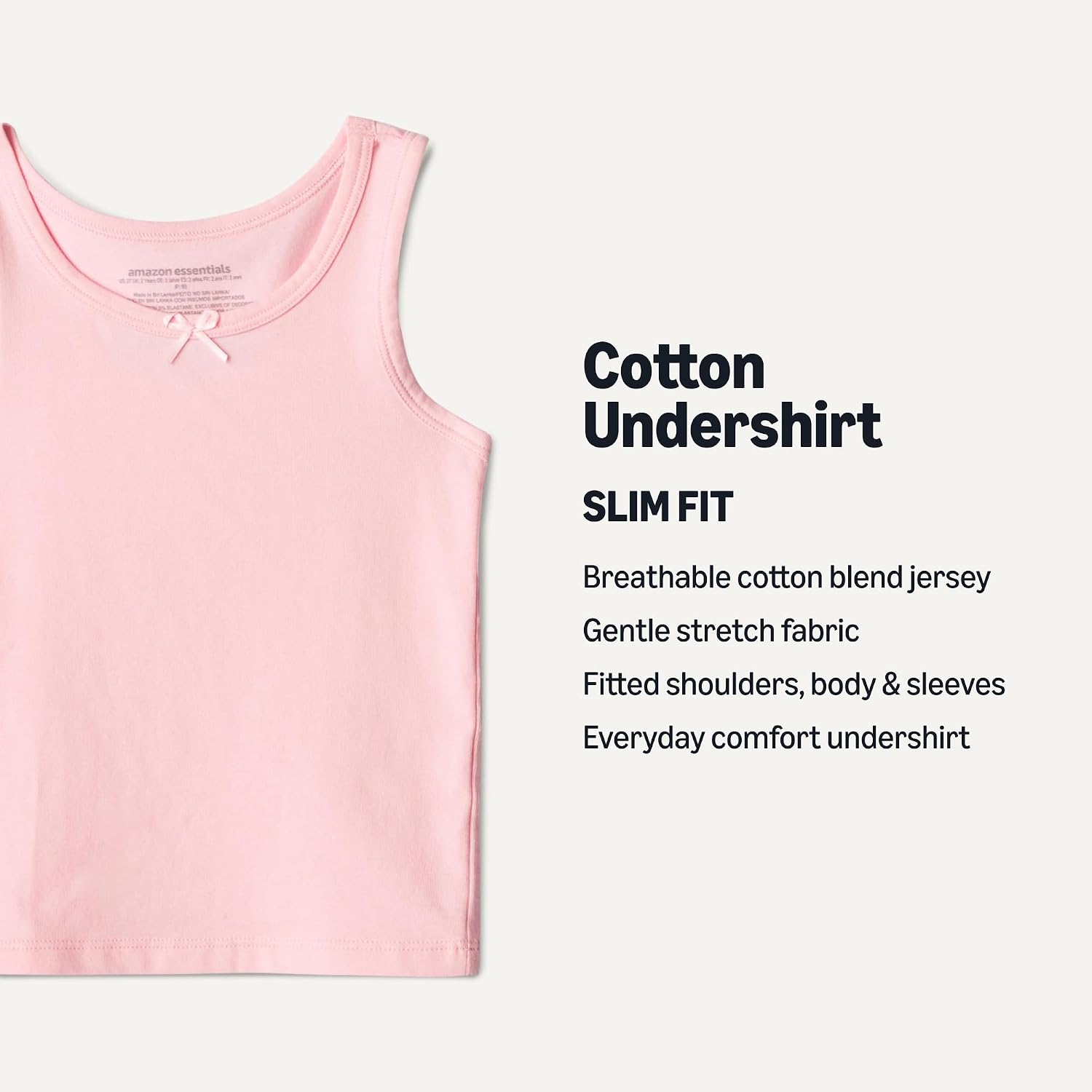Thumbnail 1 de Amazon Essentials Girls' Cotton Jersey Vest Undershirt (Pack of 5)